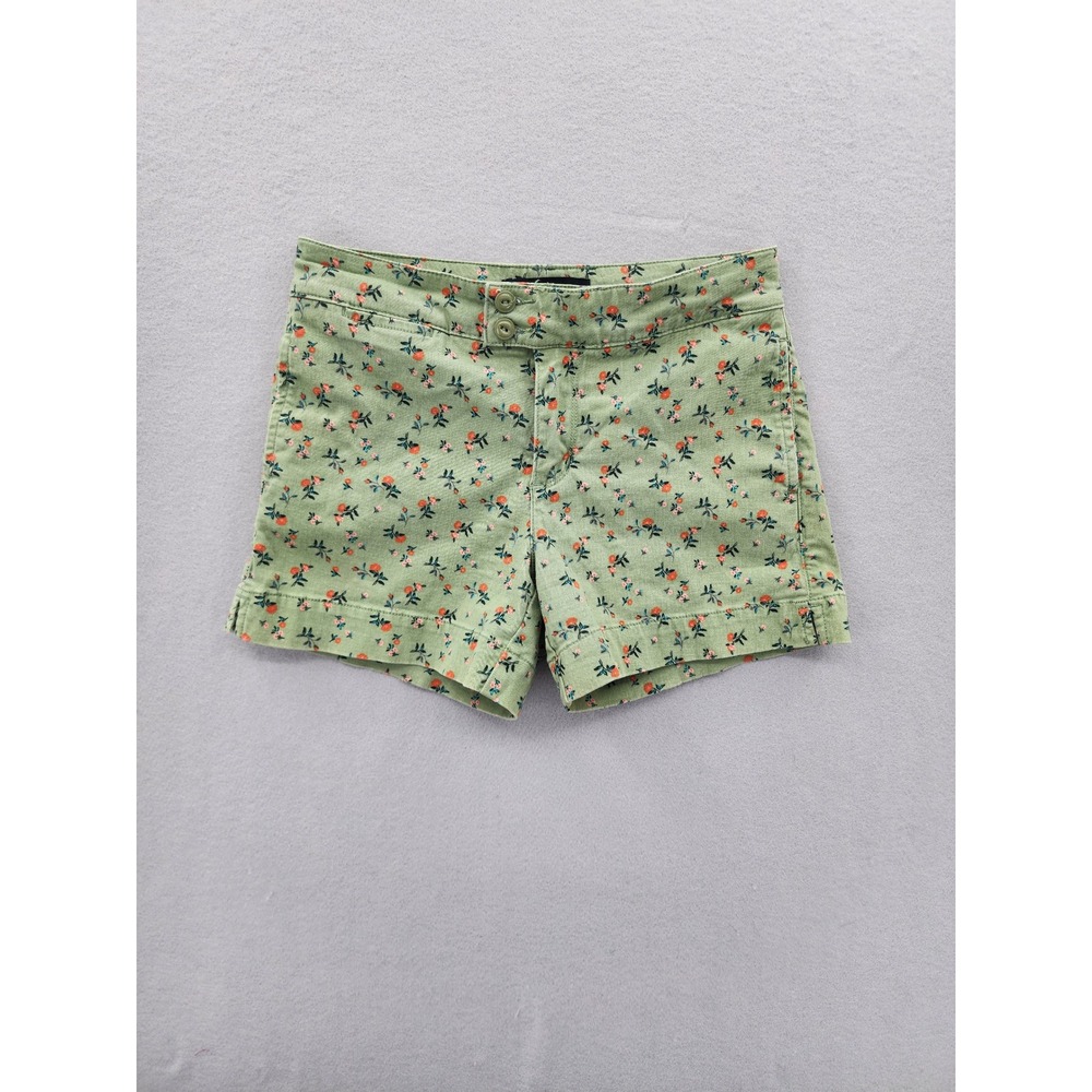 Sanctuary x Anthropologie Floralโ Corduroy Shorts Sage Green Boho Cottagecore 25